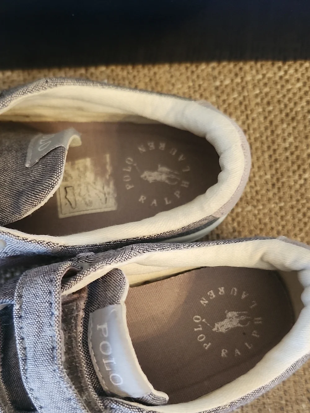 Polo by Ralph Lauren Kids' Gray Canvas Velcro Sneaker